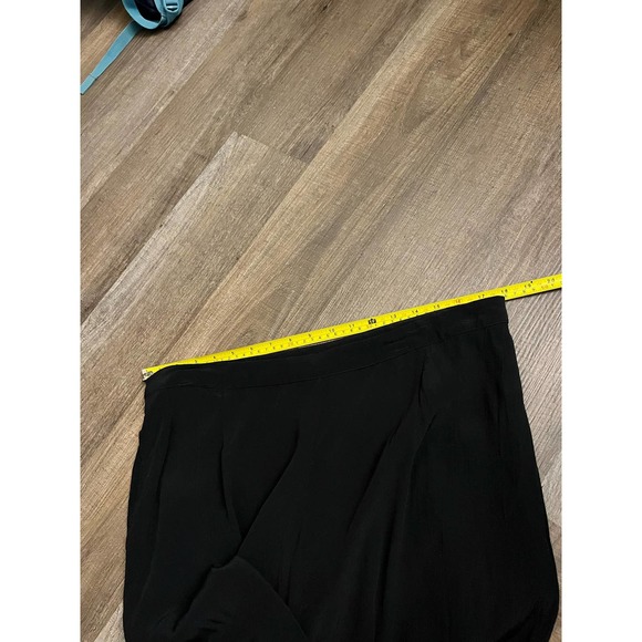 SOMETHING NAVY WIDE LEG TROUSERS HIGH WAISTED BLACK SIZE 14 - Picture 9 of 10